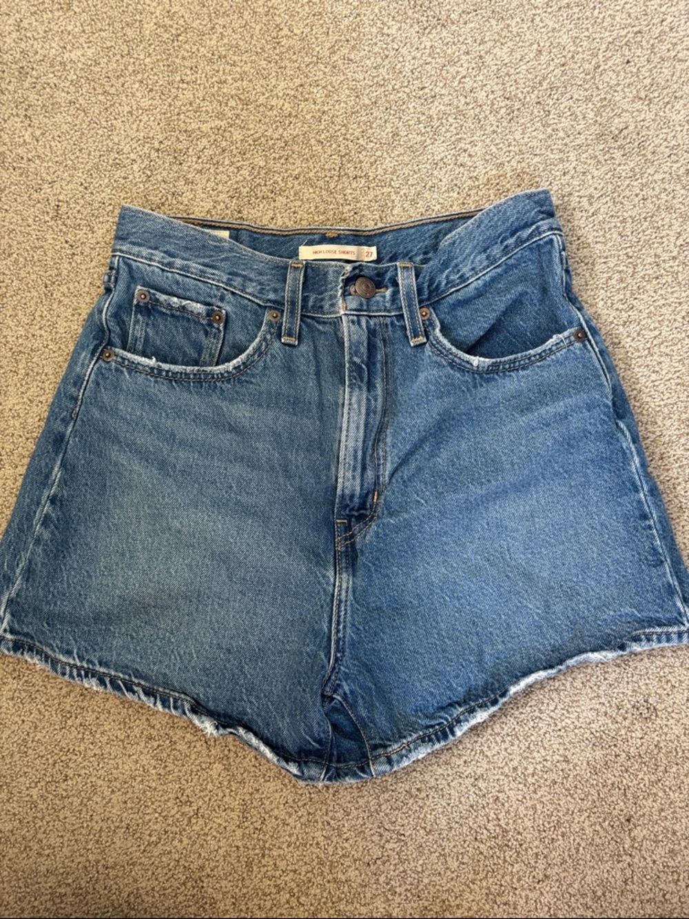 Levi's High Loose Denim Shorts